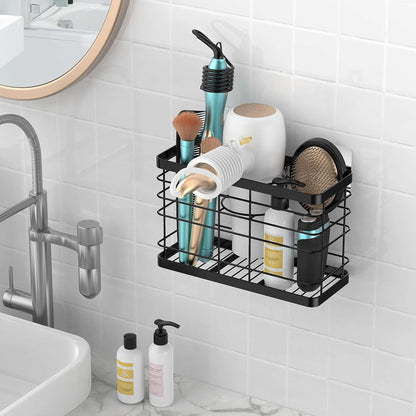 Hair dryer holder cabinet door - Hair tool organizer wall mount | Cabinet Door Bathroom Organizer Hair Care & Styling Tools Storage Basket for Hair Dryer, Curling Irons, Hair Straighteners