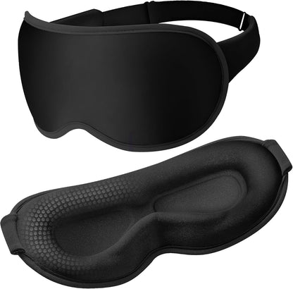 Facemoon Weighted Eye Masks for Sleep, 3D Blackout Sleep Mask for Women | Zero Eye Pressure, Deep Cups; Eyelash Friendly Sleep Mask for Airplane Travel Essentials, Night Shift Nurses, Office Naps