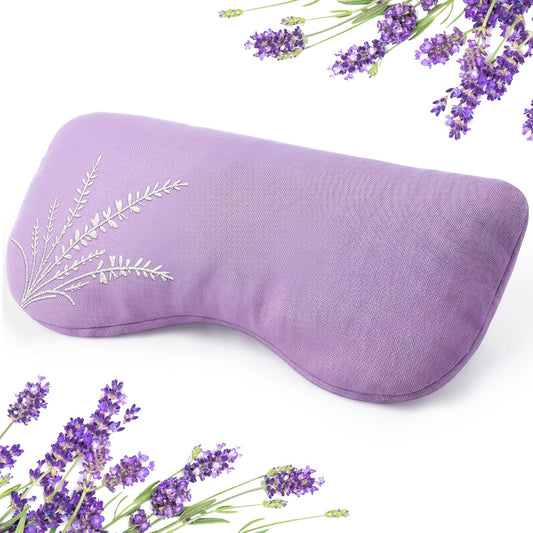 Hihealer Weighted Lavender Eye Pillow, Linen Flaxseed Eye Mask for Sleeping