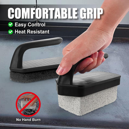 GRILLART Griddle Cleaning Kit for Blackstone, Griddle Accessories Kit | One Set for All, with High-Density Grill Stone, Thicker Griddle Scraper, Better Control Handle, For Revome Rust & Daily Clean