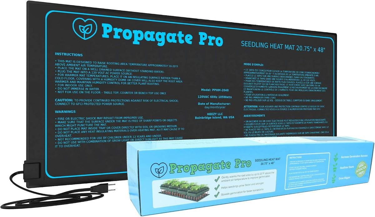 Seedling Heating Mat, 4 Ft, Fits 4 Standard 1020 Trays, 48"