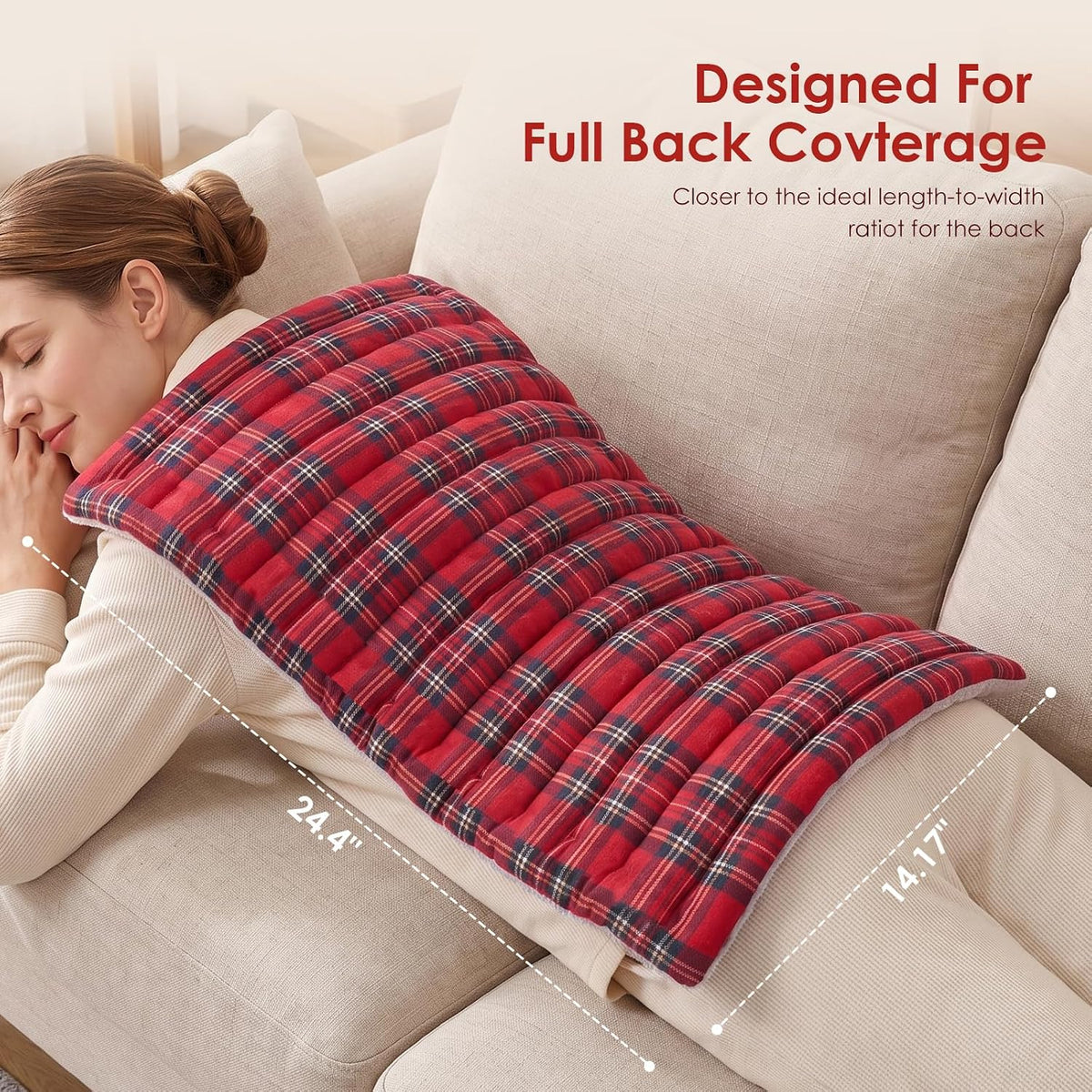 Microwave Heating Pad for Pain Relief, 8 x 18 Grey