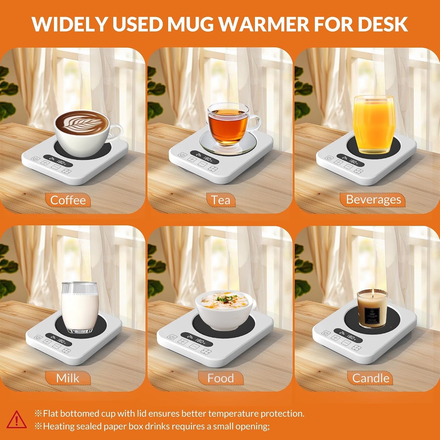 Coffee Mug Warmer, Cup Warmer with Auto Shut Off, Fast Bottle Warmers for All Bottles，3 Temp Settings, Multifunctional Bottle Warmer for Coffee, Beverage, Milk, Tea, Coffee Warmer Plate,Black