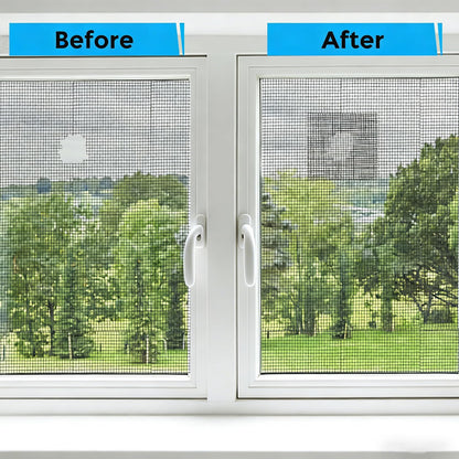 BOROLA Screen Repair Tape, 5cm x 2m Mesh Patch for Window Screens Black | Weather-resistant mesh tape, peel and stick for window, door and patio screen repair, tool-free application