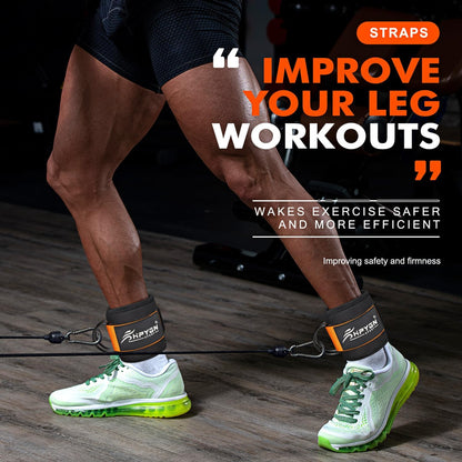 HPYGN Ankle Strap for Cable Machine, Padded Ankle Straps for Cable Machine Kickbacks, Glute Workouts, Leg Extensions, Curls, Booty Hip Abductors Exercise, Adjustable Comfort Ankle Cuff for Gym