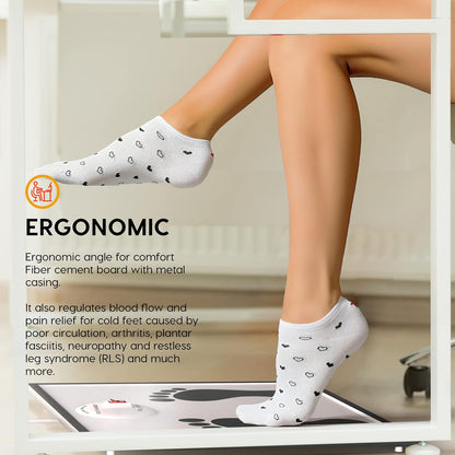 EconoHome Electric Foot Warmer - Foot Heater for Under the Desk, Office or Bedroom - Energy Efficient - Exclusive Overheat Protection Feet Warmer (70 Watts)