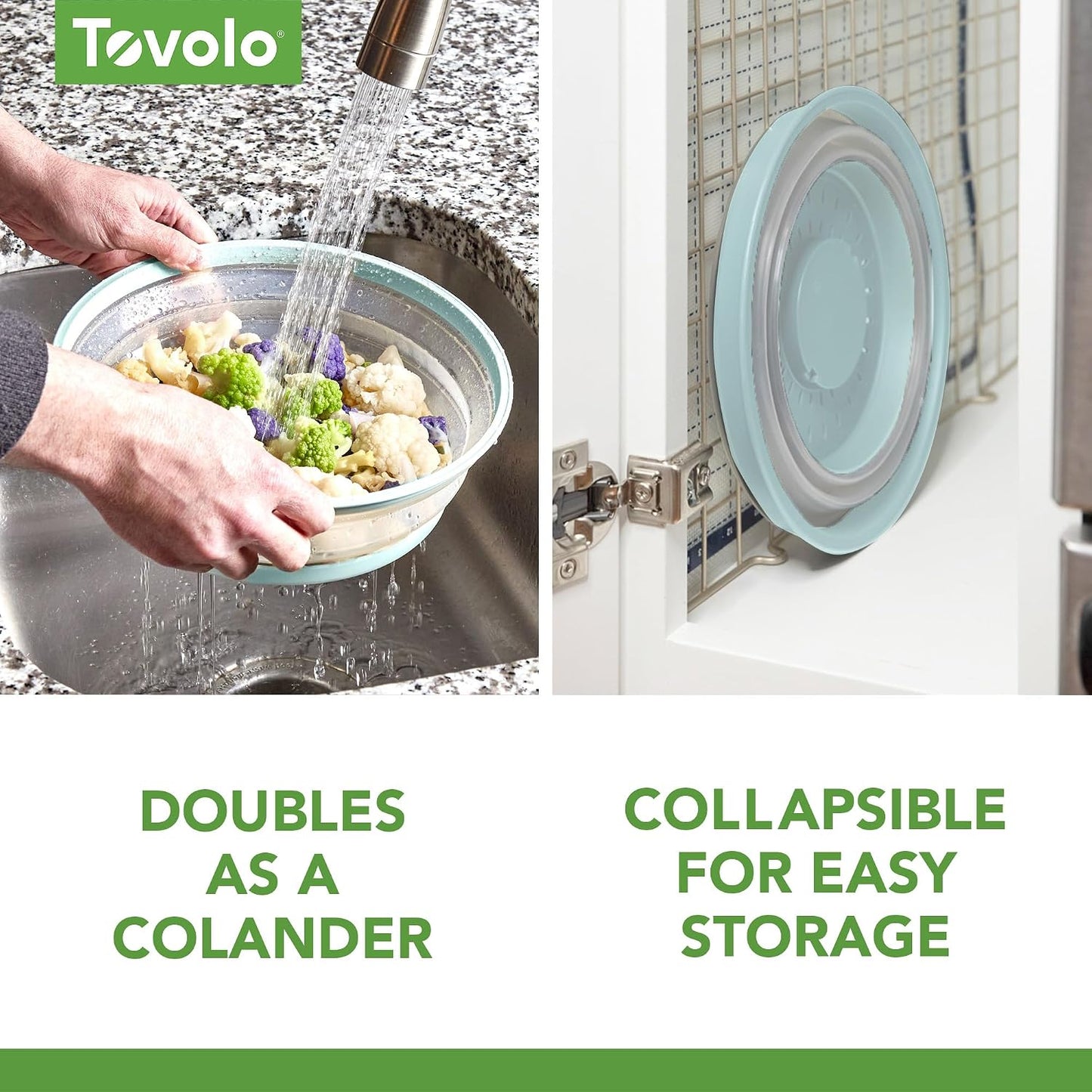 Tovolo Microwave Splatter Cover for Food, Large (Charcoal) - Collapsible & Vented Silicone Splatter Guard Lid - Microwave Plate & Dish Cover with Handle - BPA-Free Kitchen Gadget for Meal Prep