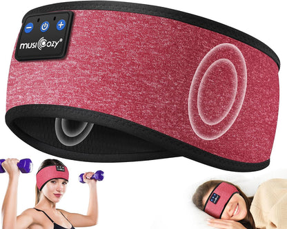 MUSICOZY Sleep Headphones Bluetooth Headband Headphones for Side Sleepers | Sleeping Headbands Wireless Sports Earphones Sweat Resistant Earbuds for Workout Running Cool Gadgets Unique Gifts for Women