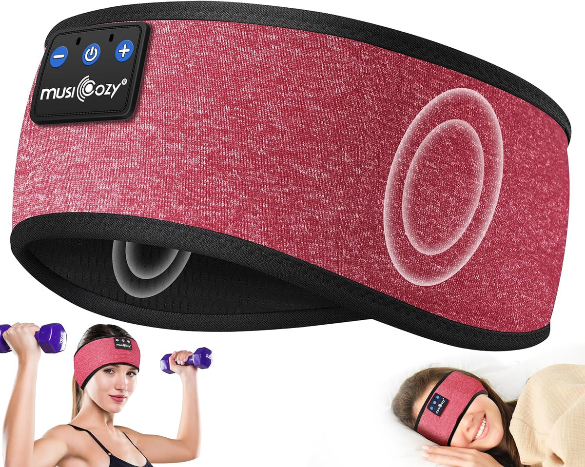 MUSICOZY Sleep Headphones Bluetooth Headband Headphones for Side Sleepers