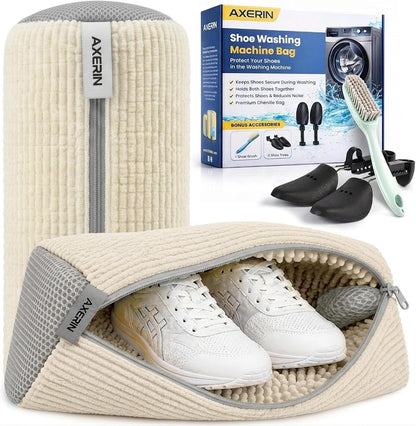Shoe Washing Machine Bag for Washer and Dryer – 2pc Reusable Shoe Cleaning Bag for Sneakers & Tennis Shoes