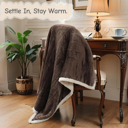Soypipo Electric Heated Throw Blanket 50"x60", Faux Fur Plush with 4 Heat Settings & 2/4/8/10H Auto Shut-Off, Overheat Protection, Machine Washable, for Office & Chair, Dark Grey