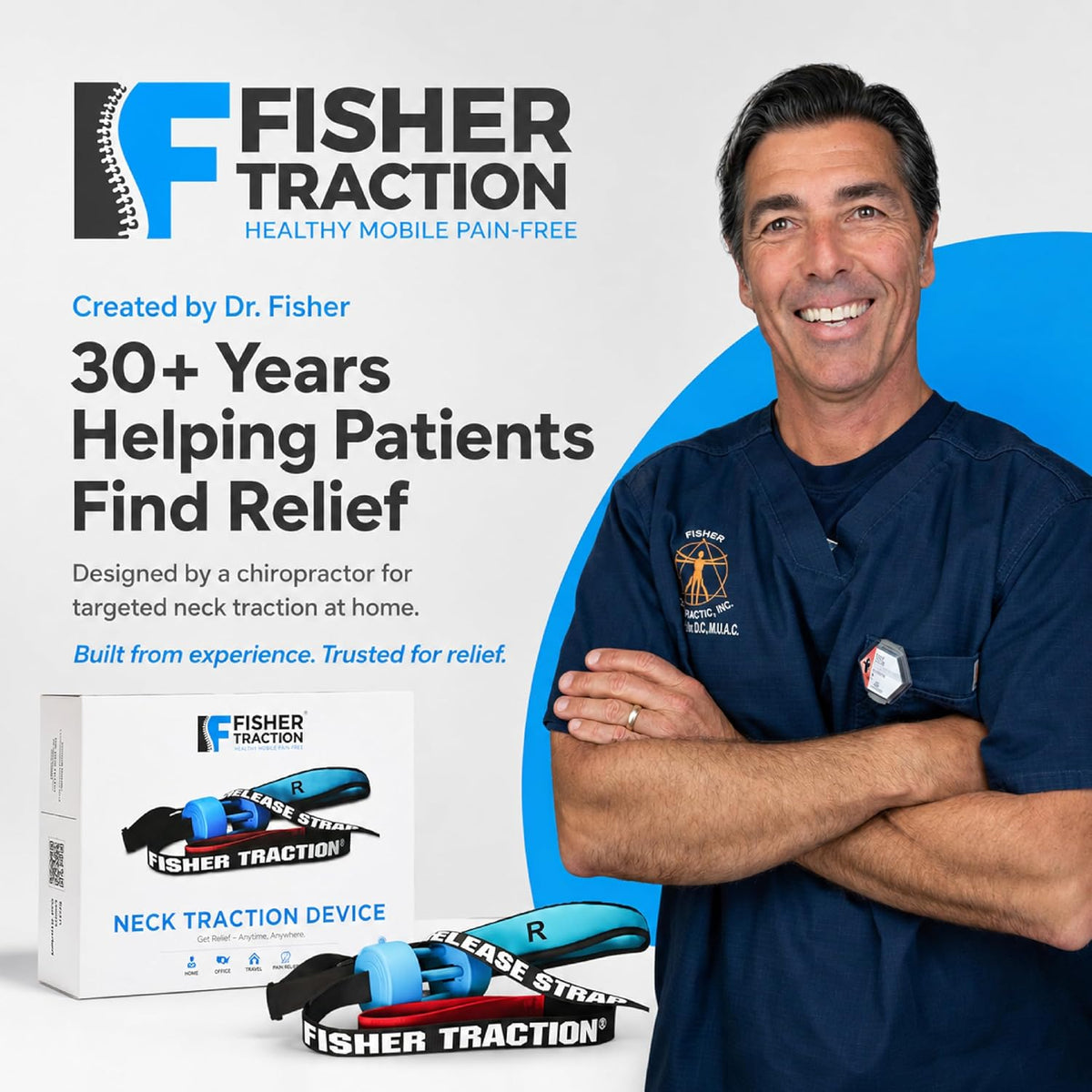 Fisher Traction Patented Lumbar Traction Device (Under 230 lbs)