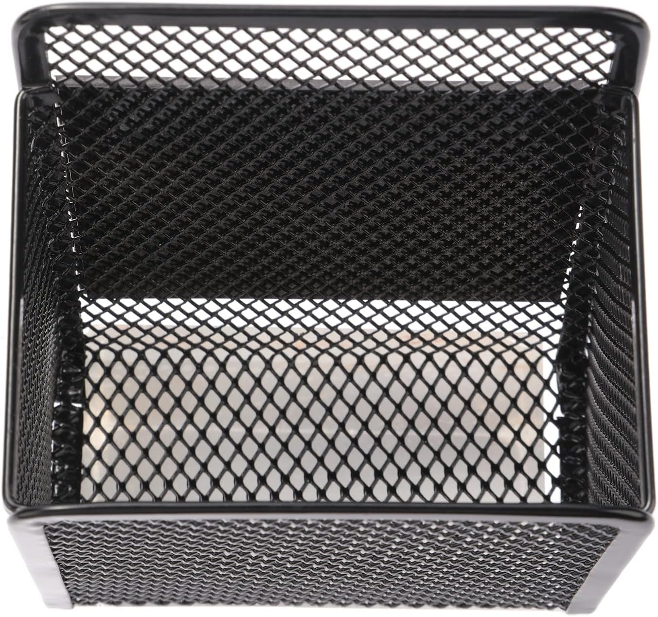 Magnetic Pencil Holder - Extra Strong Magnets Mesh Marker Holder | Perfect for Whiteboard, Refrigerator and Locker Accessories (1 Baskets, Black)