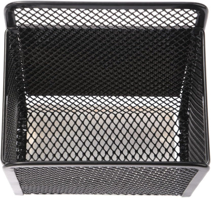 Magnetic Pencil Holder - Extra Strong Magnets Mesh Marker Holder | Perfect for Whiteboard, Refrigerator and Locker Accessories (1 Baskets, Black)