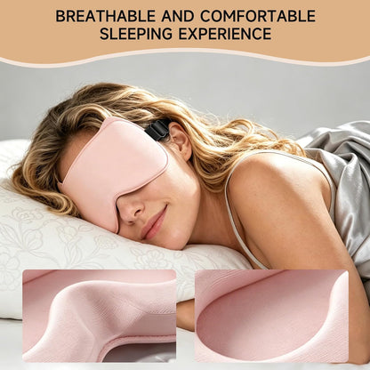 3D Blackout Sleep Mask, Memory Foam Eye Cover for Travel | Zero pressure 3D contoured design with adjustable strap. Perfect for side sleepers, travel, and lash extensions.