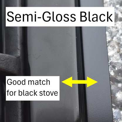 TrueGem Stove Gap Covers, 23.4", Black | Stainless Steel