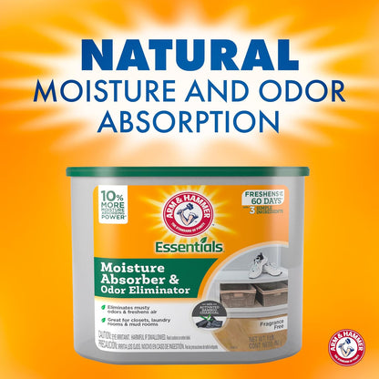 Arm & Hammer Fragrance Free Refillable Moisture Absorber and Odor Eliminator 14 oz. Tub