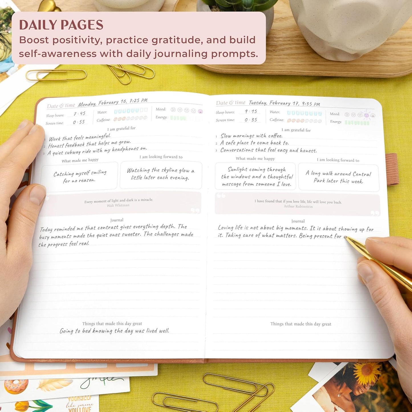 Legend Positivity Journal with Prompts – Guided Daily Affirmation Journal for Women & Men – Mental Health, Gratitude & Reflection Diary (Lavender)
