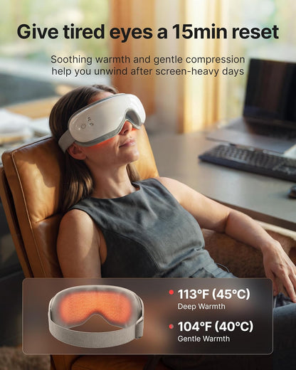 RENPHO Eyeris 1 Eye Massager with Heat, Heated Massage Eye Mask