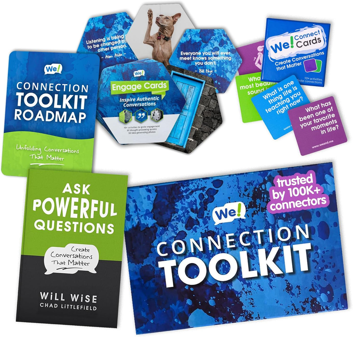 We! Connect, Ice Breaker Conversation Cards for Teams,10+ Activities | 20 fun, 20 deep & 20 self-reflection cards with10-plus activity guides & videos for workplace & education, featured by TEDx