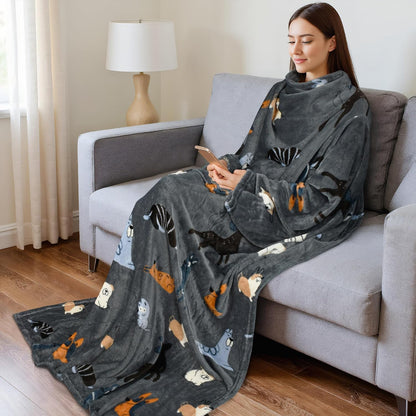 Catalonia Wearable Blanket with Sleeves for Women & Men, Fleece Wrap Throw | Cozy Sleeve Design for Hands-Free Comfort, Perfect for Reading, TV Time & Relaxing, Christmas & Birthday Gift