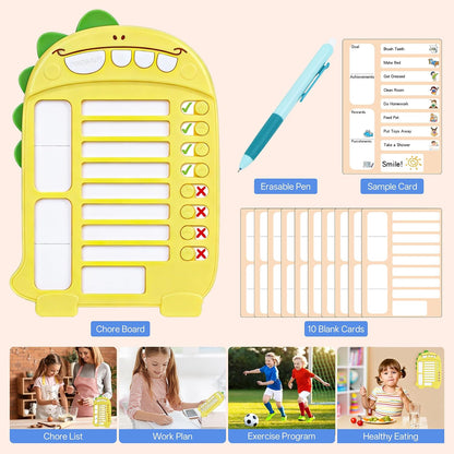 Chore Chart for Kids, Planning Board with Sliders, to Do List | Visual Schedule Board, Routine Chart with Slider, Morning Bedtime Routine Chart for Toddlers, ADHD Tools
