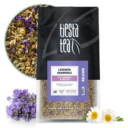 Tiesta Tea - Lavender Chamomile Herbal Tea, Loose Leaf, Calming Blend with Chamomile, Lavender, and Lemongrass, Caffeine-Free Herbal, Great for Hot or Iced, Resealable Pouch, 25 Cups, 0.9 Ounce