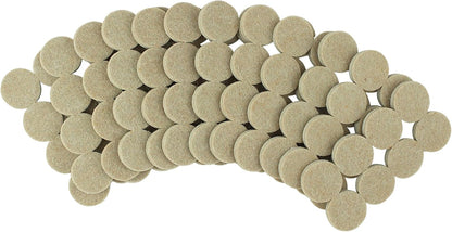 8725 Heavy Duty Self Adhesive Furniture Felt Pads 1-Inch Round Oatmeal 96-Piece Value Pack in Resealable Bag