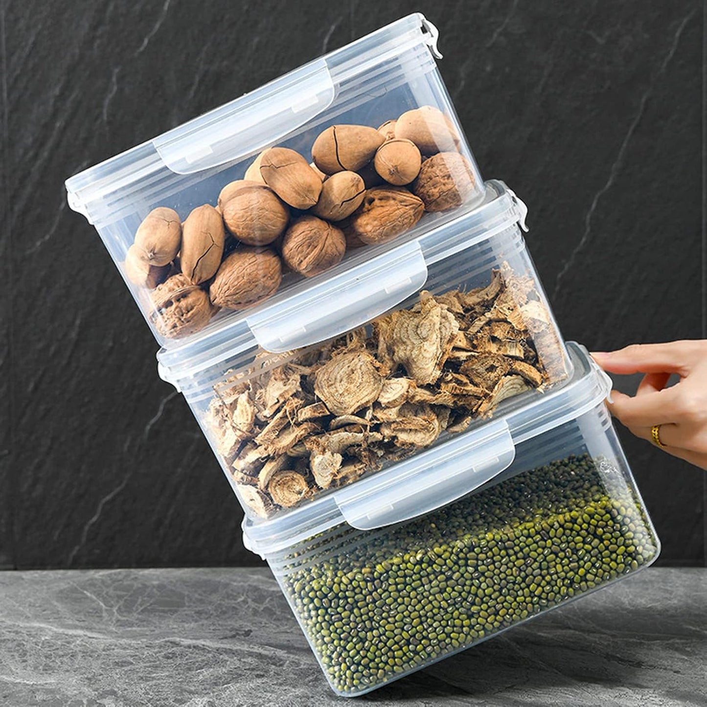 Fruit Storage Container for Fridge, Vegetable Produce Storage Saver Containers with Lid for Refigerator, Food Storage Containers with Colander, Plastic Fresh Keeper for Fruit Vegetable(1750ML)