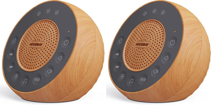 Housbay White Noise Machine with 31 Soothing Sounds, 5W Loud Stereo Sound, Auto-Off Timer, Adjustable Volume, Sleep Sound Machine for Baby, Kid, Adult -Wood Grain