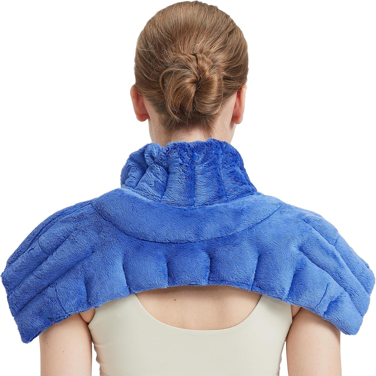 Microwavable Heating Pads, Microwave Heating Pad for Neck and Shoulders, Heated Neck Wrap, Wearable Neck Warmer Microwavable, Hands-Free Weighted Shoulder Wrap for Relax and Soothing
