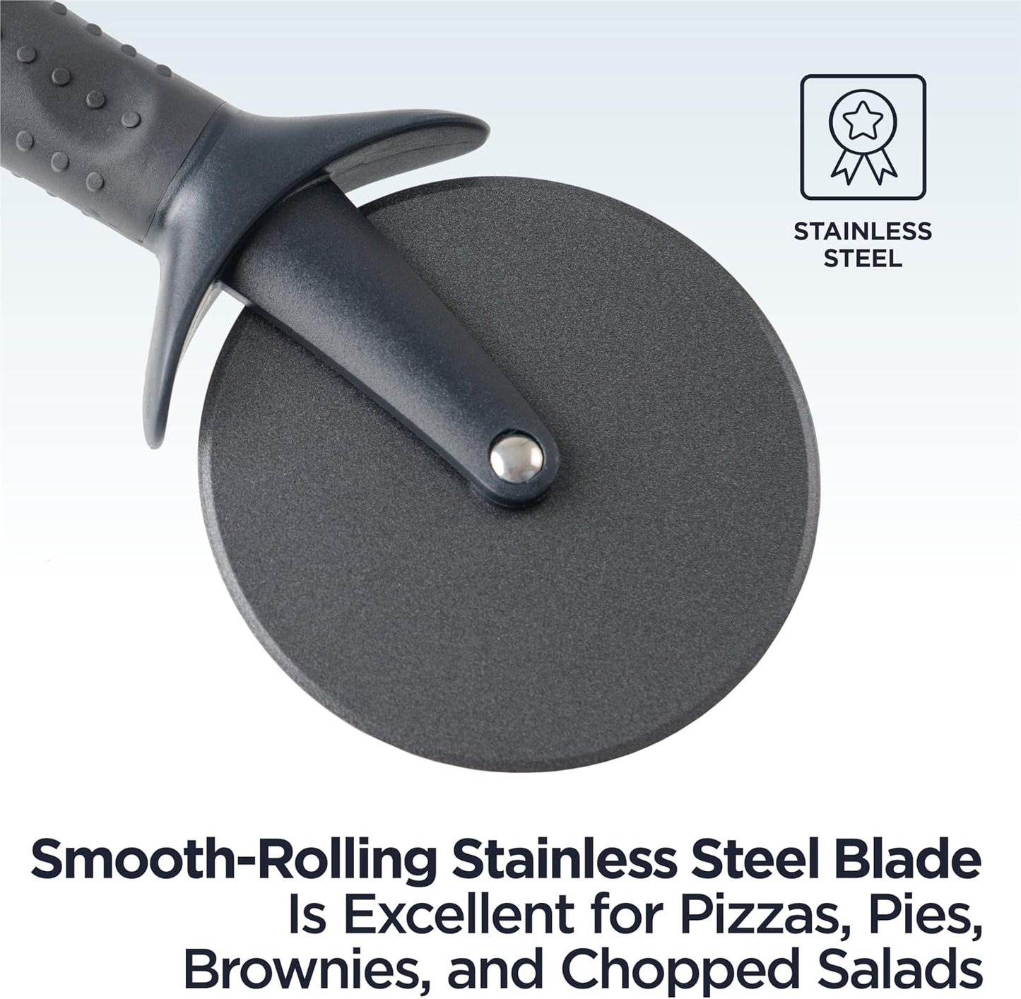 Deiss Lux Heavy Duty Pizza Cutter With Wheel Slicer and Deiss PRO Swivel Vegetable Peeler
