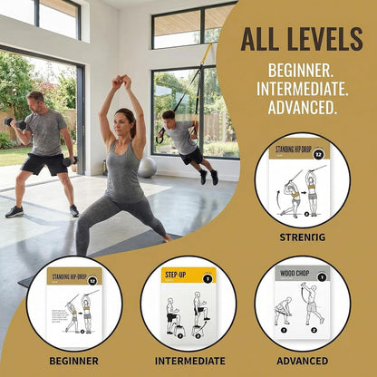 Bodyweight & Dumbbell Workout Cards - 100 Large 5"x3.5" Exercise Cards with 24 Strength Moves, Home & Gym Fitness Cards for Men & Women, Beginner Fitness Guide
