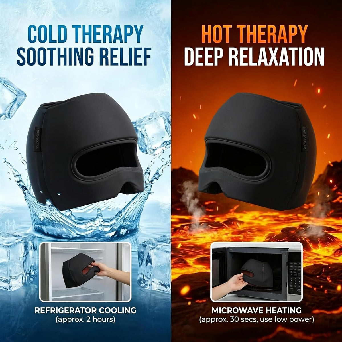 3-in-1 Migraine Relief Cap with Eye Holes