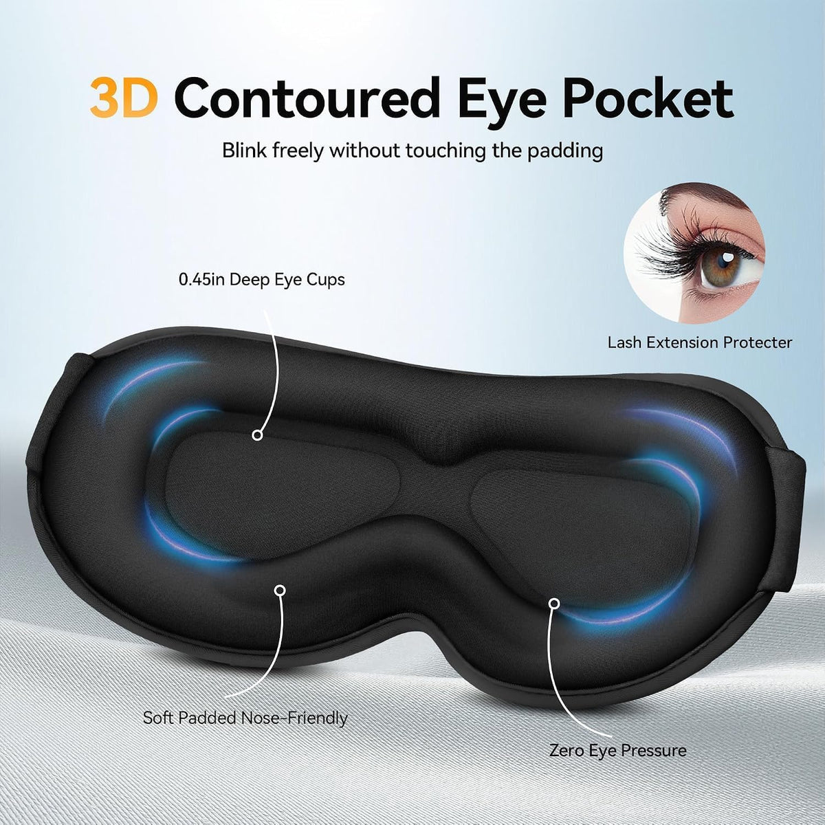 FACEMOON Blackout Weighted Eye Masks for Sleep & Airplane Travel
