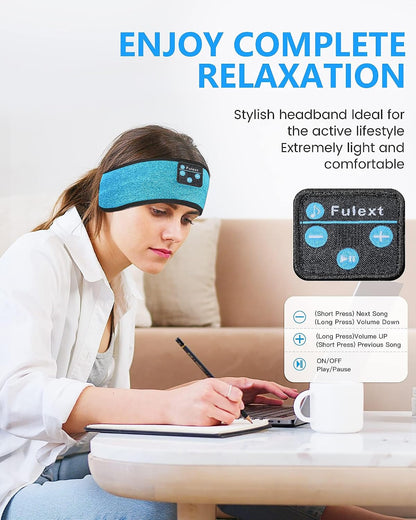 Sleep Headphones Headband, Bluetooth 5.4 Sleeping Headphones for Side Sleepers, Wireless Headband Headphones with Ultra-Thin Stereo Speakers for Sports, Workout, Travel, Meditation