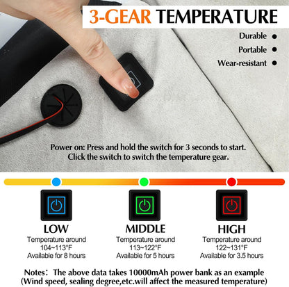 Thyle Portable Heated Seat Cushion for Bleachers Foldable Heating Cushion 3 Mode Adjustable Heated Stadium Chair Bleacher Seat for Bleachers Indoor, Power Bank Not Included