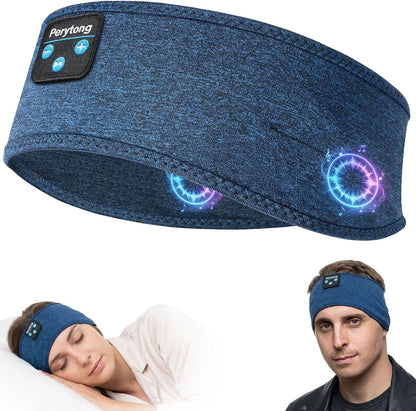 Perytong Sleep Headphones Wireless, Bluetooth Sports Headband Headphones with Ultra-Thin HD Stereo Speakers Perfect for Sleeping,Workout,Jogging,Yoga,Insomnia, Air Travel, Meditation (Grey)