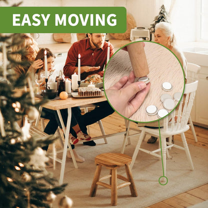 Furniture Sliders for Carpet 8 PCS - 3 1/2" Beige | Furniture Moving Sliders, Chair Leg Floor Protectors, Carpet Sliders for Furniture - Move Your Furniture Easily & Safely