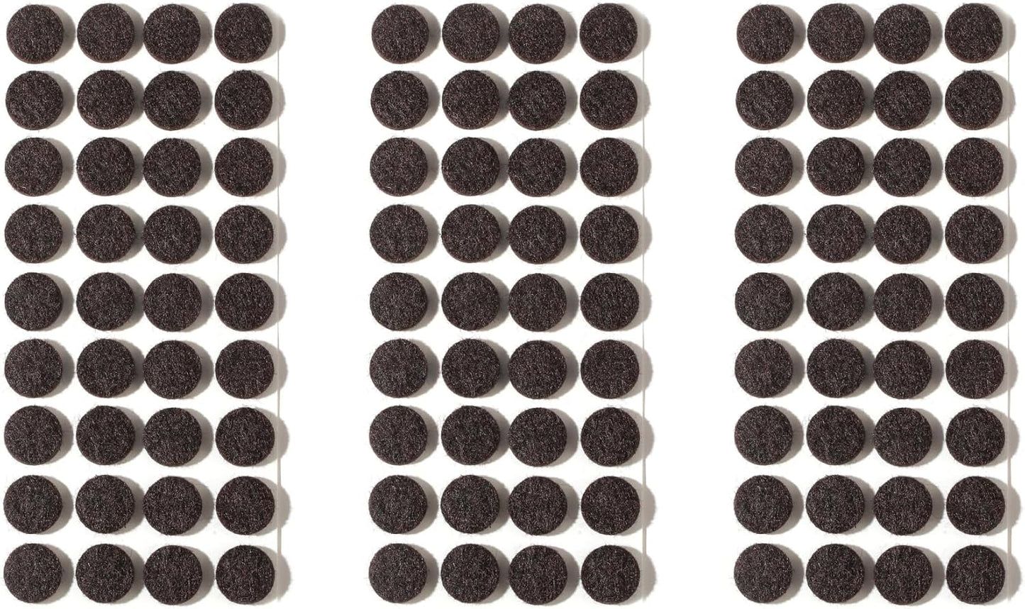 Felt Pads Small 3/8" Felt Pads for Cabinet Doors Bumpers, Cabinet Cushion Dots Felt Cabinet Door Stops, Self Adhesive Thick Bumper Pads to Protect Surfaces -Anti Scratch 234 Pcs Round Brown