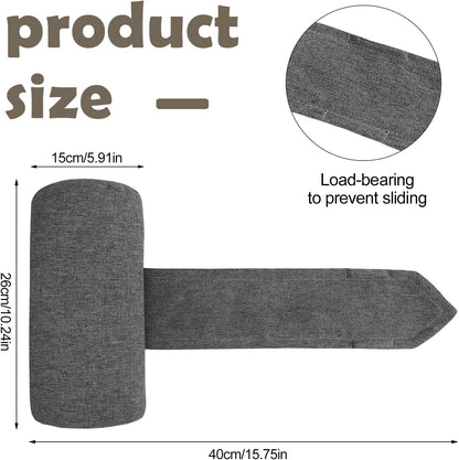 Marsui 2 Pcs Chaise Lounge Headrest Pillow Beach Chair Pillow for Adult Outdoor All Weather Patio Swim Pool Sunbathing Recliner Neck Rest Cushion Supplies with Non Slip Weighted Tail(Dark Grey)
