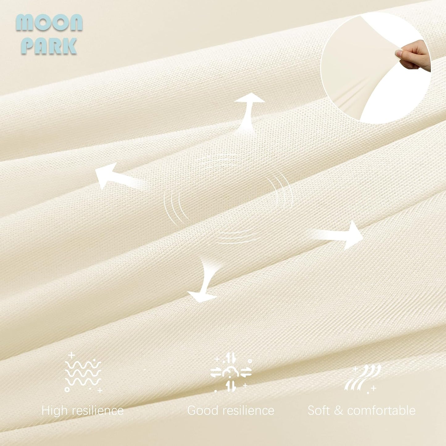 MOON PARK Pregnancy Pillows for Sleeping - 57 Inch U Shaped Full Body Maternity Pillow with Removable Cover - Support for Back, Legs, Belly, Hips - Pregnancy Pillow for Women - Grey