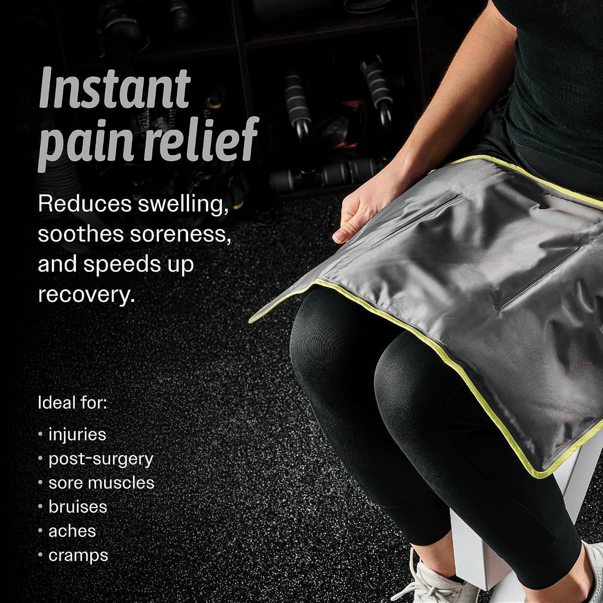Hot & Cold Reusable Gel Pack Wrap for Neck/Shoulder/Back Pain Relief - Flexible Soft Compress - Ice & Heat Therapy for Rotator Cuff, Cervical, Pain, Swelling, Injuries and Surgery - Sport Temp