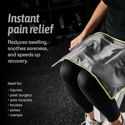 Hot & Cold Reusable Gel Pack Wrap for Neck/Shoulder/Back Pain Relief - Flexible Soft Compress - Ice & Heat Therapy for Rotator Cuff, Cervical, Pain, Swelling, Injuries and Surgery - Sport Temp