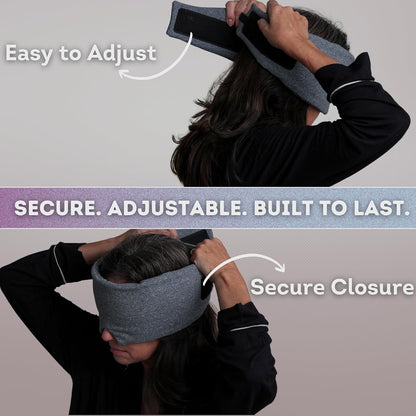 Sleep Mask for Men Women, 100% Light Blocking, Comfortable Adjustable for All Head Sizes, Breathable Eye Mask, Ideal Blackout Sleep Mask for Side Sleepers, Travel, Airplane, Nap, Shift Work
