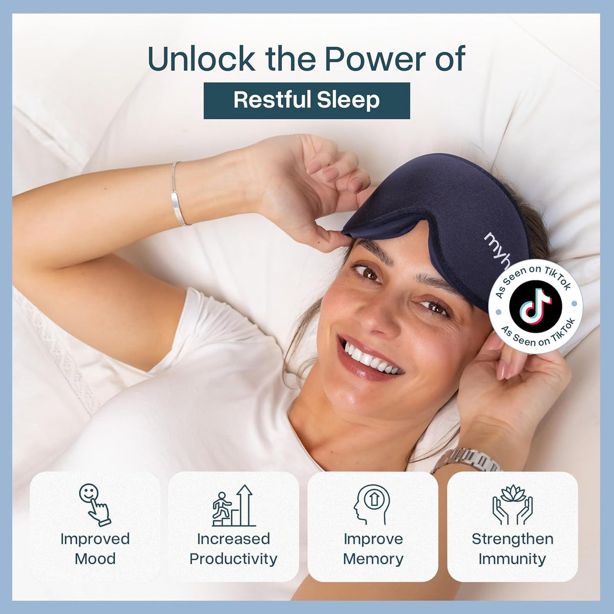 MyHalos® Sleep Mask for Men and Women, 3D Blackout Eye Masks for Sleep
