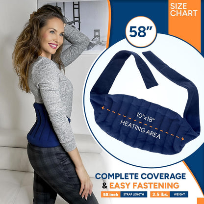 SunnyBay Microwavable Heating Pad, Bean Bag Wrap, 10x18 inch, 2.8 lb