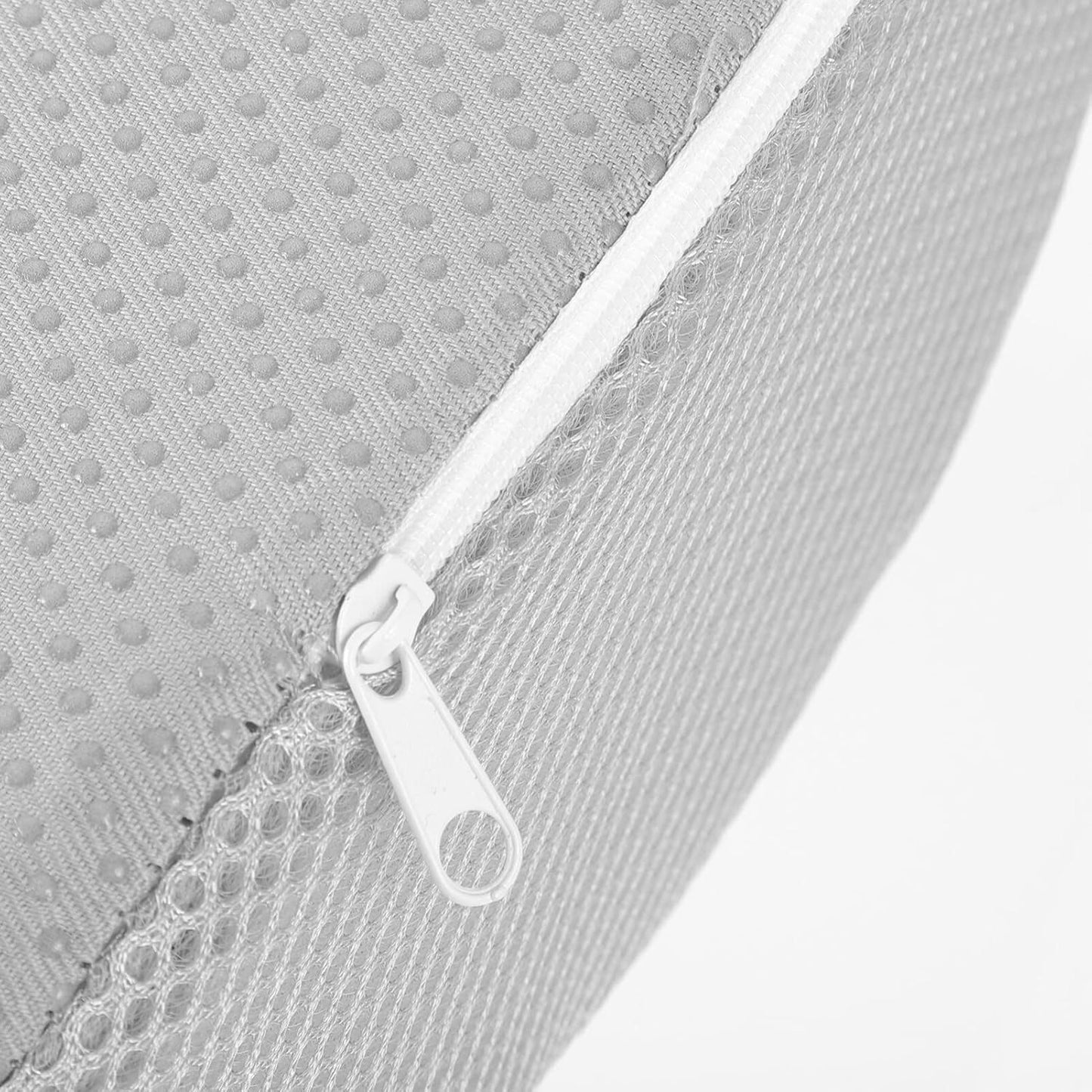 Knee Leg Pillow for Sleeping, Half Moon Bolster Pillow Memory Foam Pillows Lumbar Support Footrest Cushion for Back Hip Ankle Semi Roll Grey