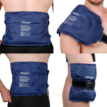 Gel Ice Cold Packs - (2-Piece Set) Soft Reusable Cold/Hot Compress, Provides Alleviate Joint and Muscle Pain. Flexible Therapy from Injuries - Shoulder, Back, Knee, Neck, Ankle & More.