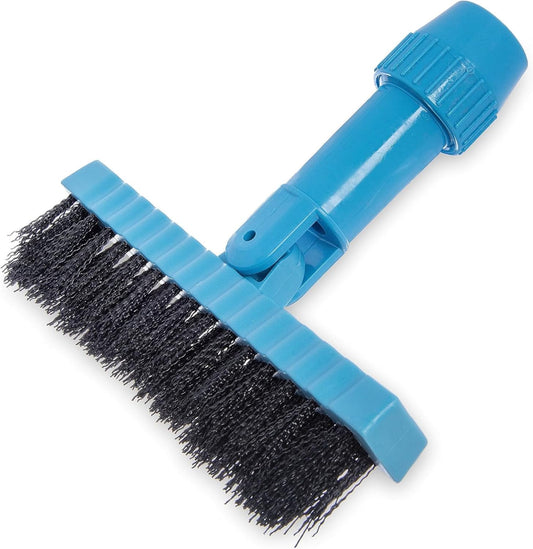 Carlisle Food Service Products Grout Line Brush with Swivel Head and Nylon Bristles for Cleaning Corners and Tile in Bathroom and Kitchen, 7.5", 1 Count, Black